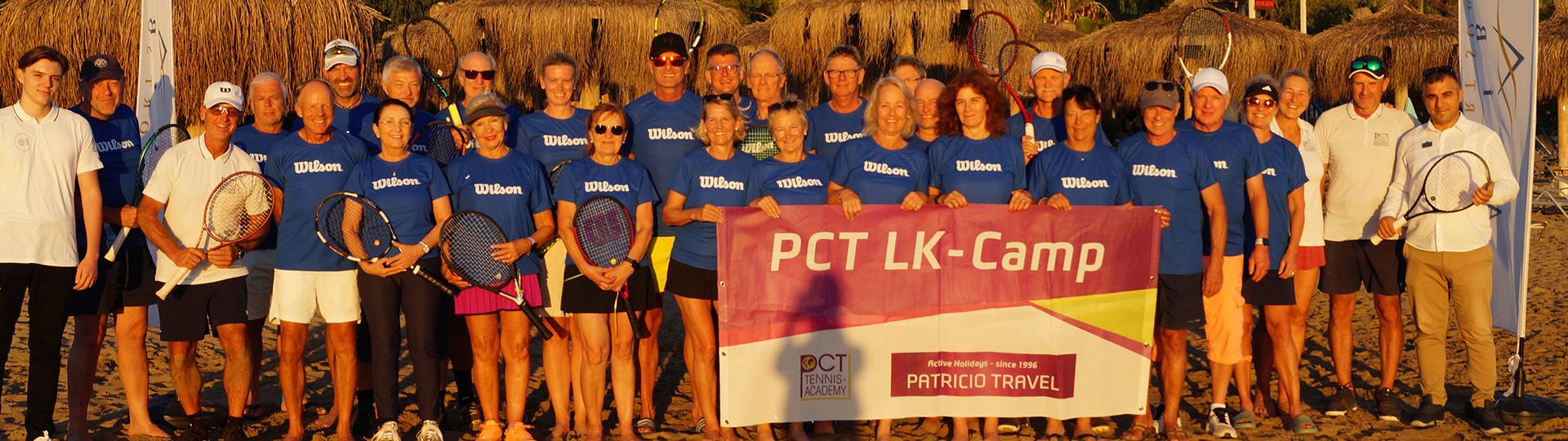 Strandfoto Gruppenbild Banner, PCT LK-Camp